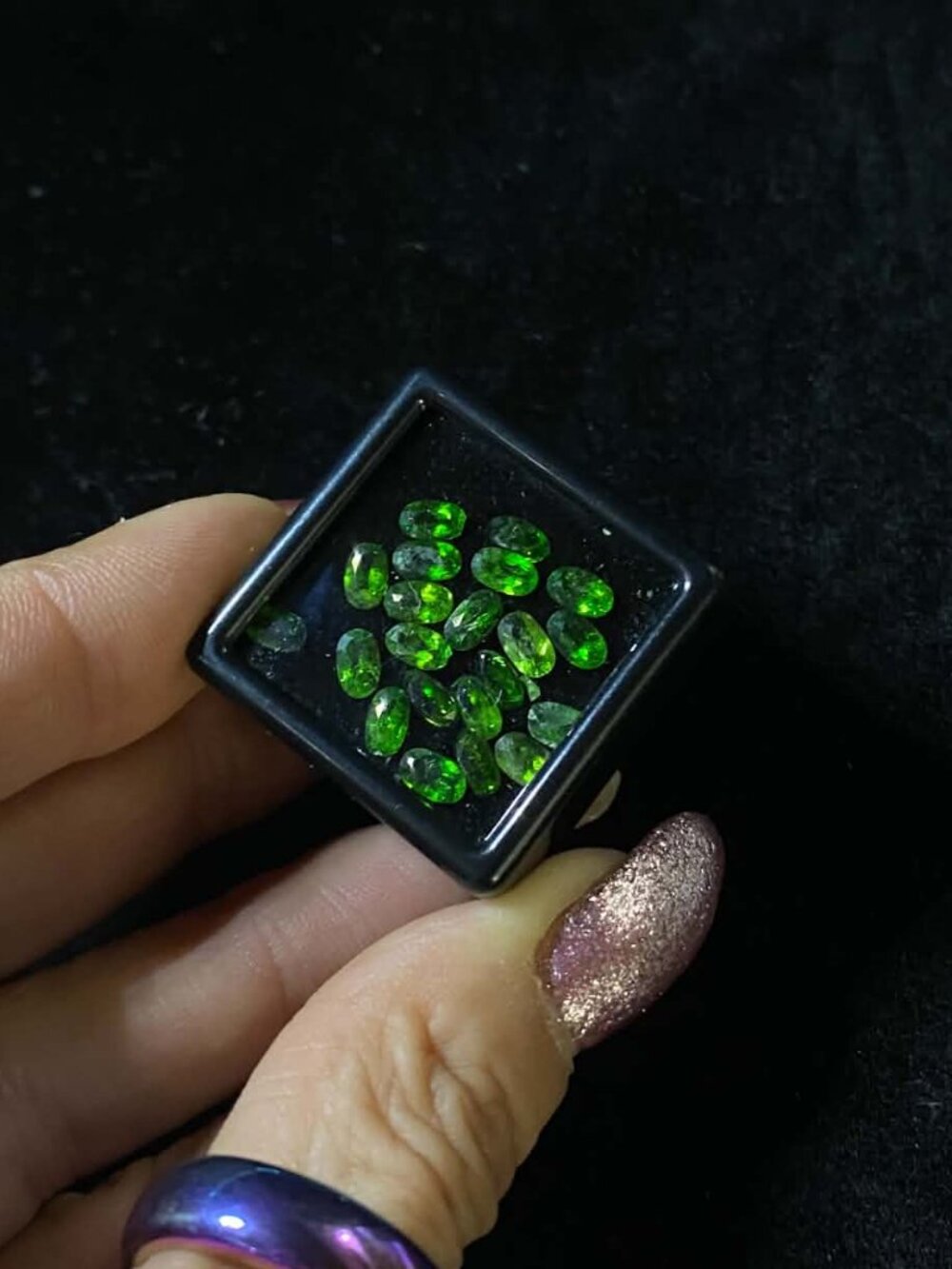 Natural Chrome Diopside Cut Oval Loose Gemstones DIY Jewelry